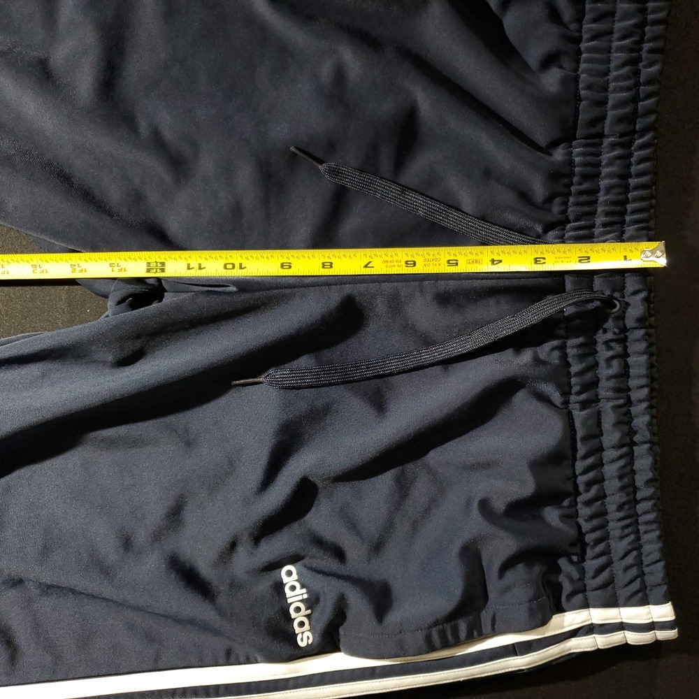 Adidas Track Pants Mens XL Navy Blue 3 Stripe Athletic Drawstring Training Pro X - Picture 5 of 10